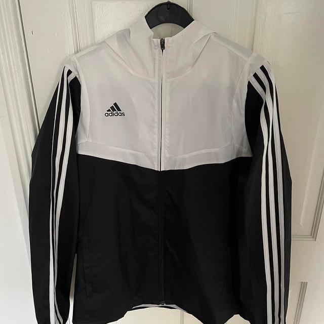 Adidas Men's Windbreaker Jacket - Black/White - M on Productcaster.