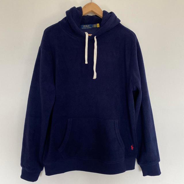 Polo Ralph Lauren Men's Hoodie - Navy/Blue - L on Productcaster.