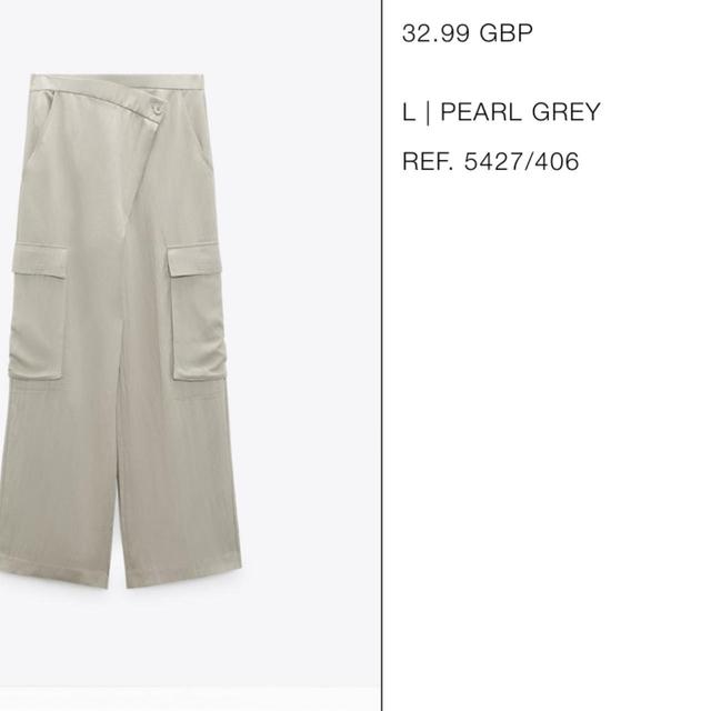 Zara Women's Cargo Trousers - Grey - L on Productcaster.