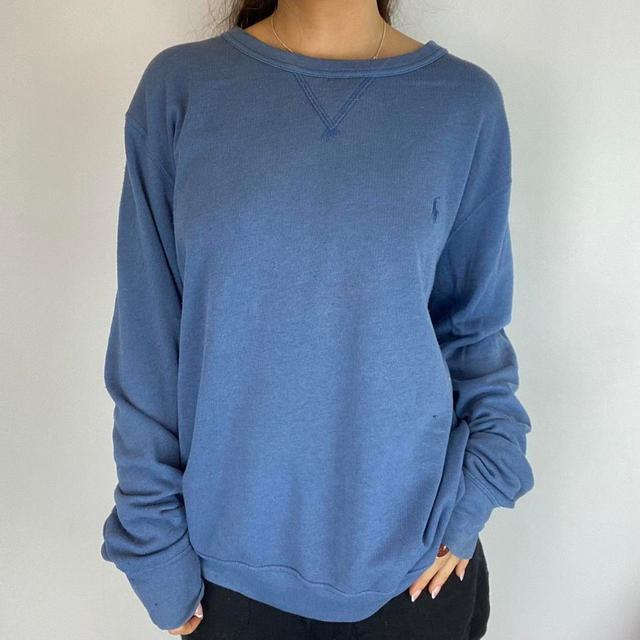 Ralph Lauren Women's Jumper - Blue - L on Productcaster.