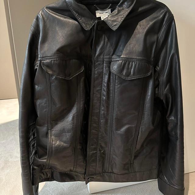 Helmut Lang Men's Leather Jacket - Black - XL on Productcaster.