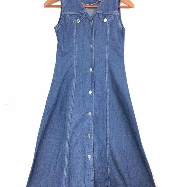 Vintage Women's Dress - Blue - XXS on Productcaster.