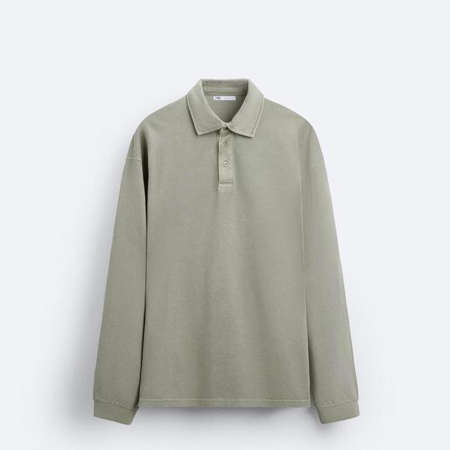 Zara Men's Polo shirt - Khaki - M on Productcaster.