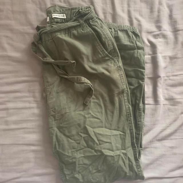 Hollister Co. Women's High waisted Trousers - Khaki/Green - XS on Productcaster.