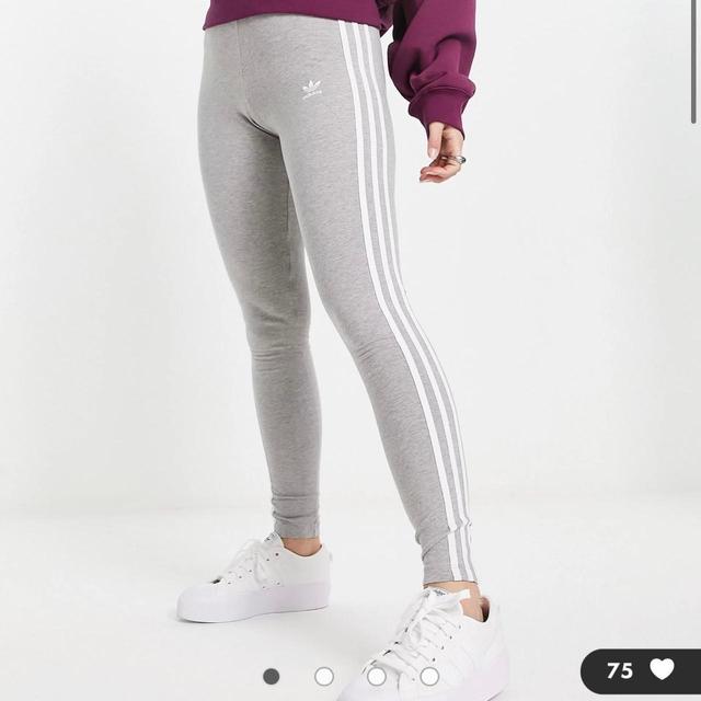 Adidas Women's Leggings - Grey - UK 8 on Productcaster.