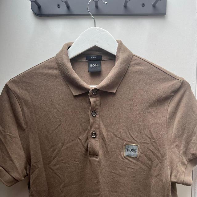 Hugo Boss Men's Polo shirt - Brown/Tan - M on Productcaster.