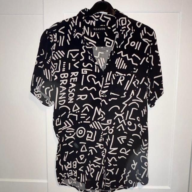 Reason Men's Shirt - Black/White - S on Productcaster.