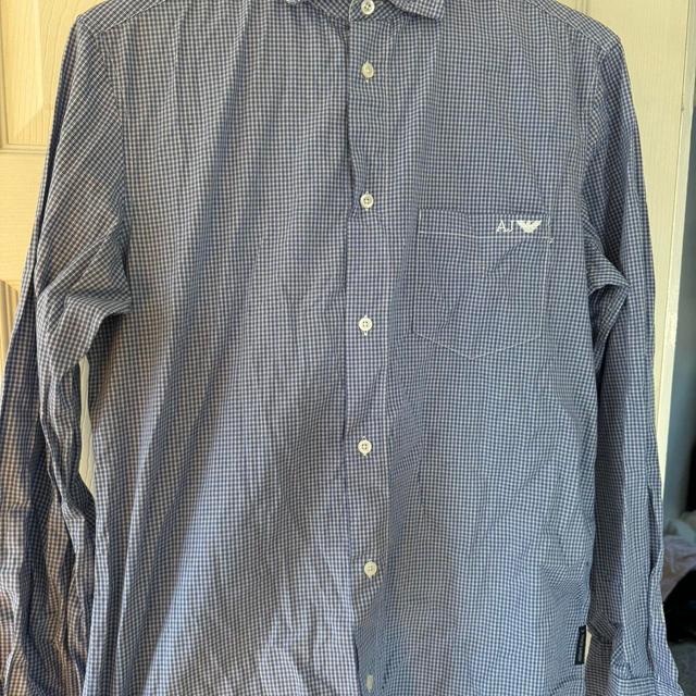 Armani Jeans Men's Shirt - Blue/Navy - M on Productcaster.