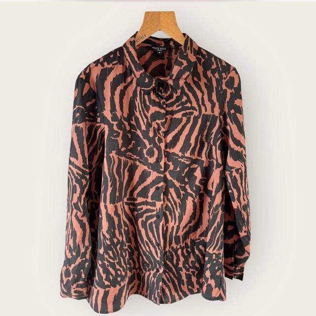 Brave Soul Women's Blouse - Brown/Black - M on Productcaster.