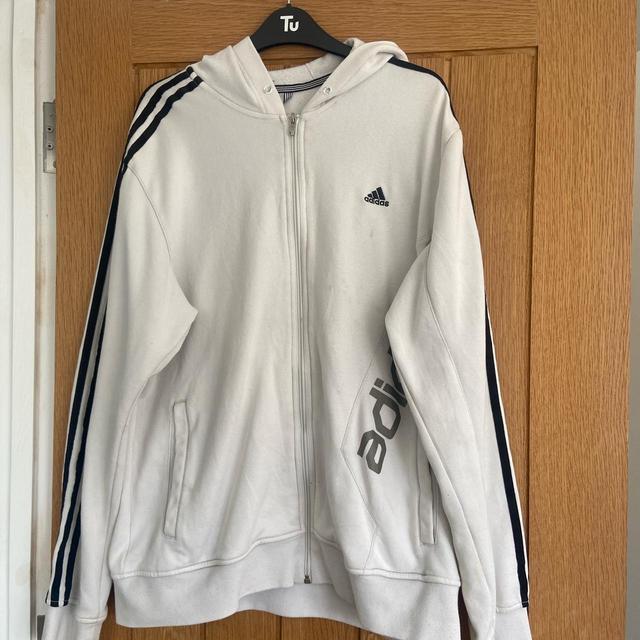 Adidas Women's Hoodie - White/Cream - L on Productcaster.