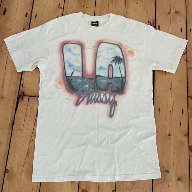 Stüssy Men's T-shirt - White - M on Productcaster.