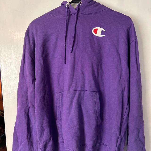 Champion Men's Hoodie - Purple - L on Productcaster.