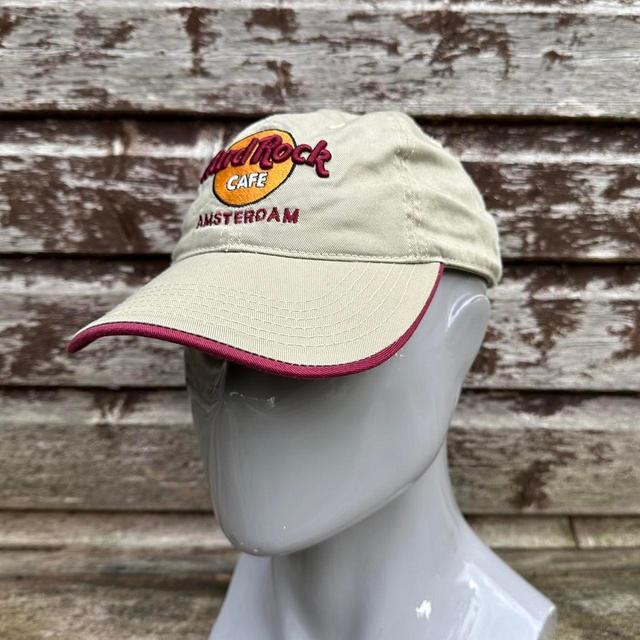 Hard Rock Cafe Men's Caps - Cream/Burgundy on Productcaster.