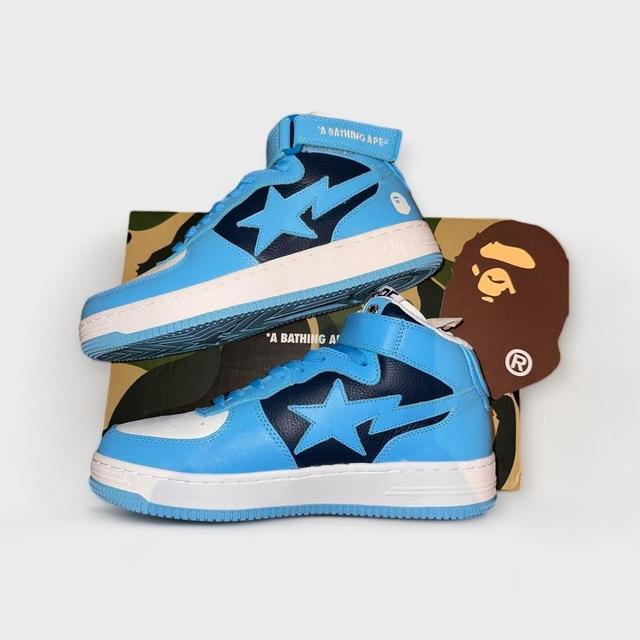 BAPE Men's Trainers - Blue/White - UK 8 on Productcaster.