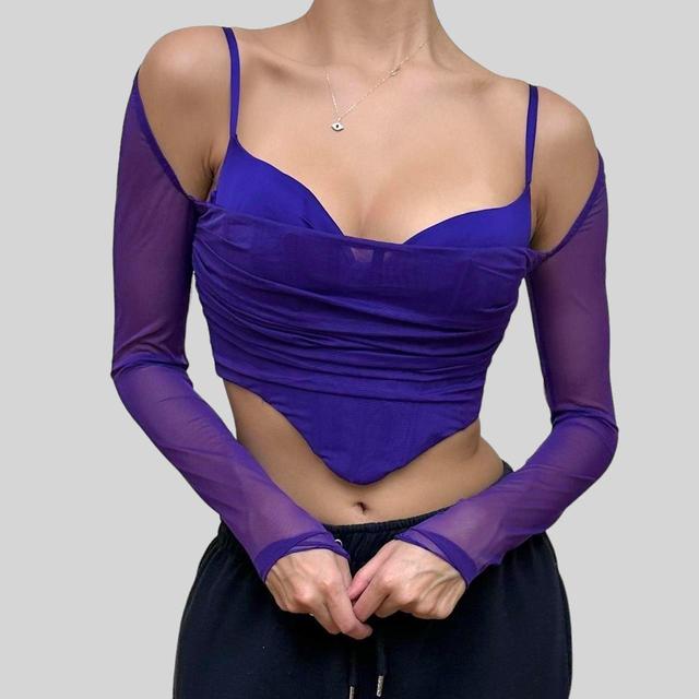 Oh Polly Women's Crop top - Purple - 8 on Productcaster.