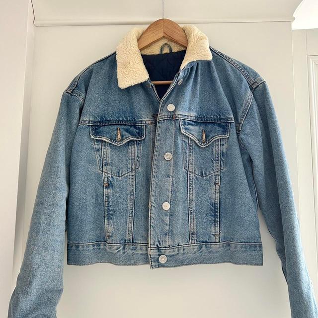 Topshop Women's Jacket - Blue/Cream - UK 8 on Productcaster.