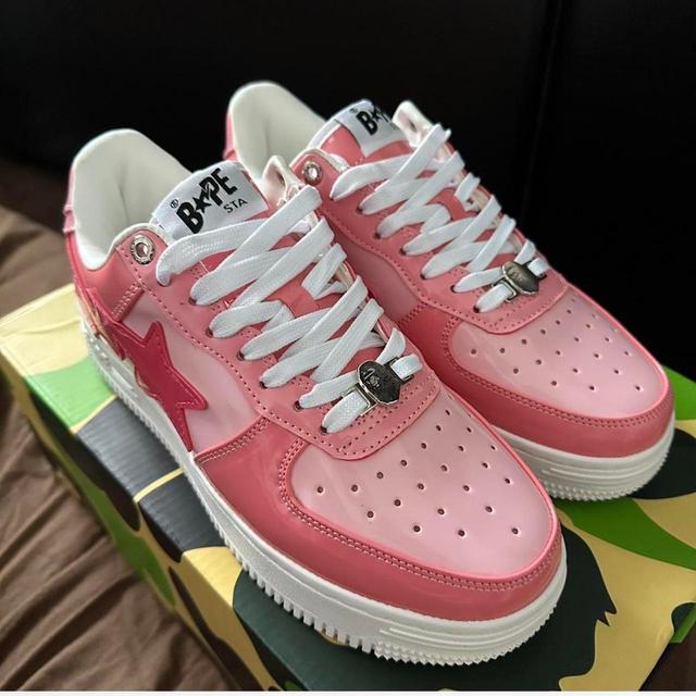 BAPE Women's Trainers - Pink/White - UK 5.5 on Productcaster.