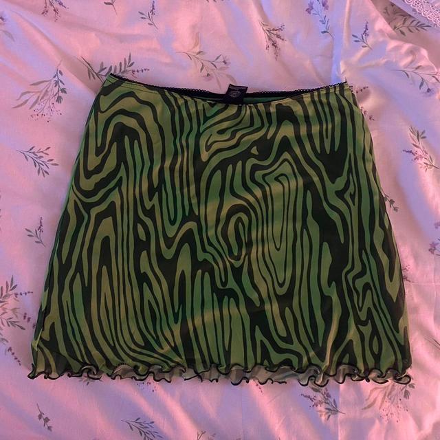 Urban Outfitters Women's Skirt - Green/Black - S on Productcaster.