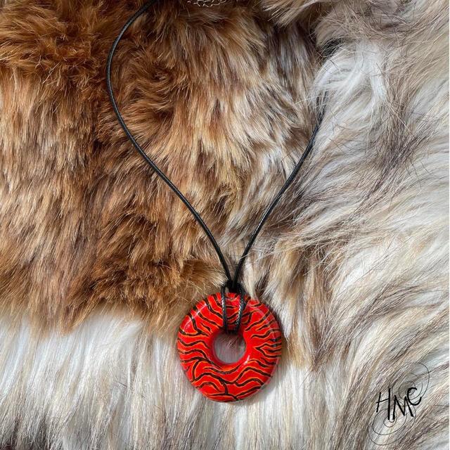 Handmade Women's Necklace - Red on Productcaster.