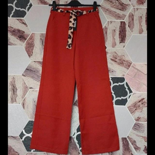 Women's High waisted Trousers - Red - UK 8 on Productcaster.