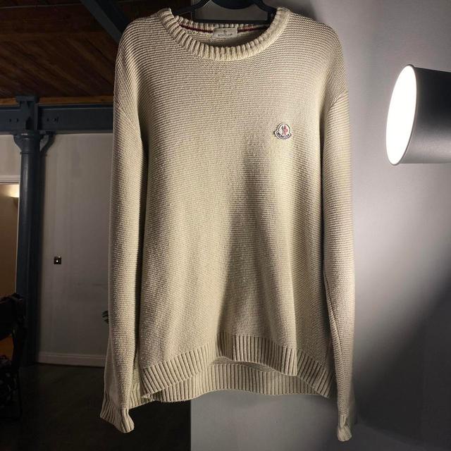 Moncler Men's Jumper - Cream/Tan - L on Productcaster.