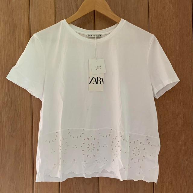 Zara Women's T-shirt - White - M on Productcaster.