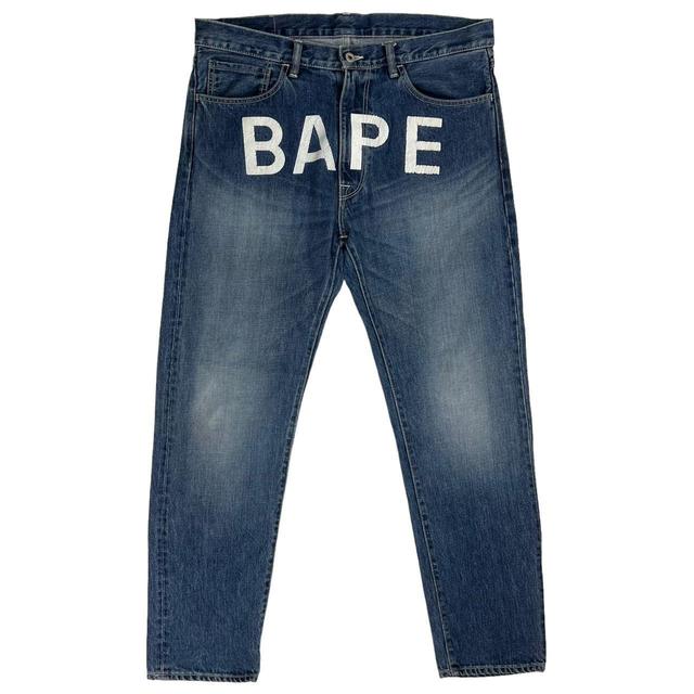 BAPE Men's Jeans - Blue - 36" on Productcaster.