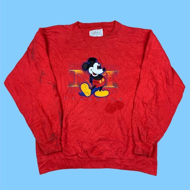 Disney Men's Sweatshirt - Red - L on Productcaster.