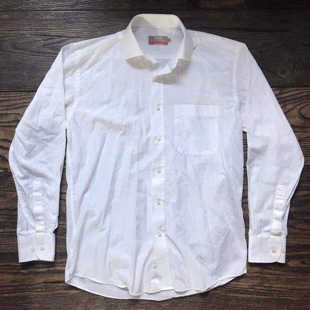 Marks & Spencer Men's Shirt - White - S on Productcaster.