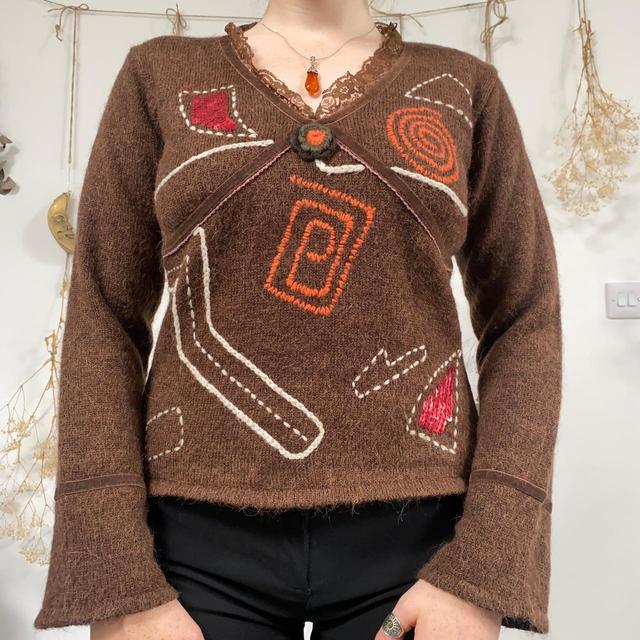 Vintage Women's Jumper - Brown - M on Productcaster.