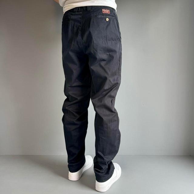 Designer Men's Straight leg Chino Trousers - Navy - 33" on Productcaster.