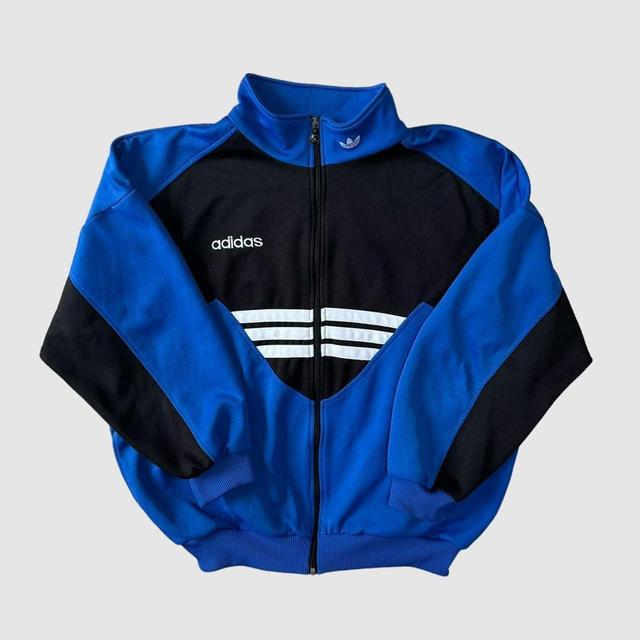 Adidas Men's Casual Jacket - Black/Blue - L on Productcaster.