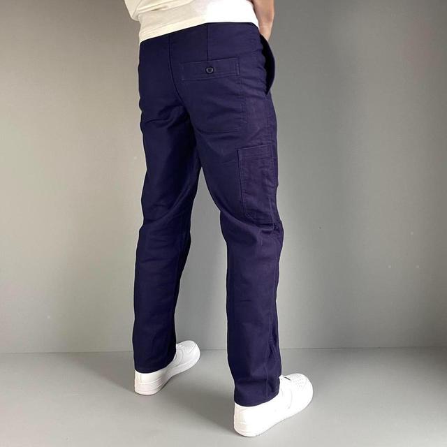 American Vintage Men's Slim Cargo Trousers - Navy - 30" on Productcaster.