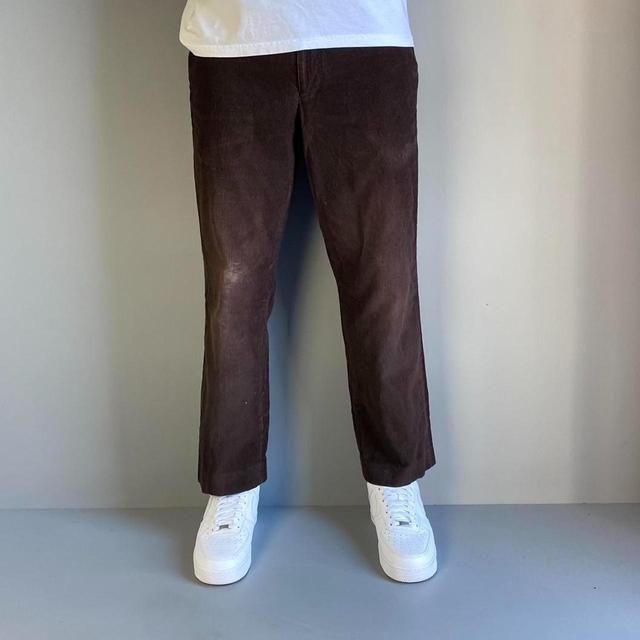 Vintage Men's Straight leg Trousers - Brown - 33" on Productcaster.