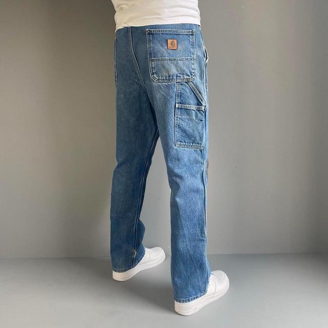 Carhartt Men's Straight leg Jeans - Navy/Blue - 36" on Productcaster.