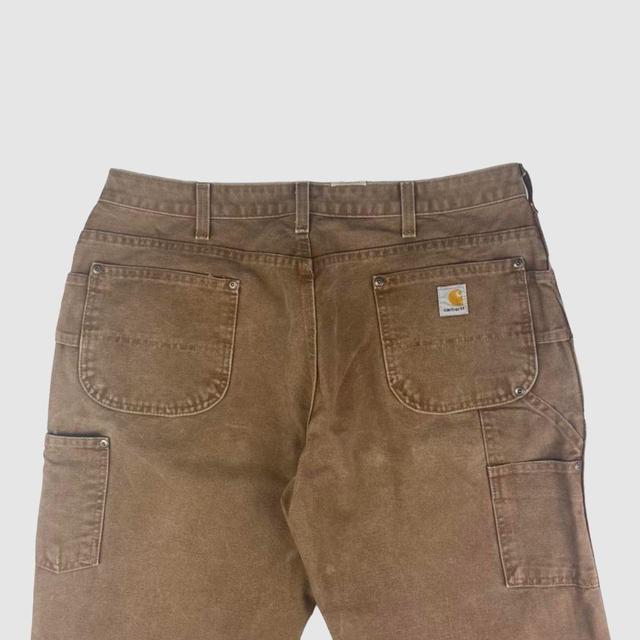 Carhartt Women's Straight leg Cargo Jeans - Brown/Tan - 35" on Productcaster.