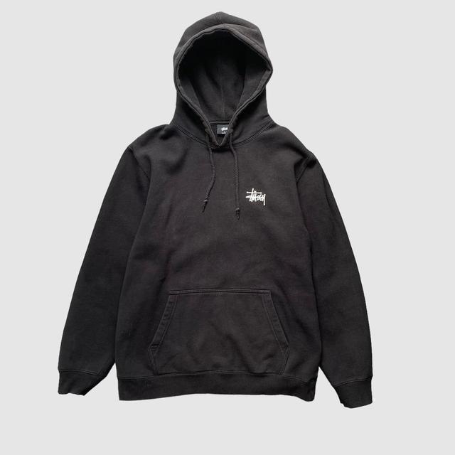 Stüssy Men's Hoodie - Black/White - L on Productcaster.