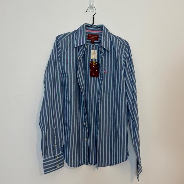 Abercrombie & Fitch Men's Shirt - Blue - M on Productcaster.