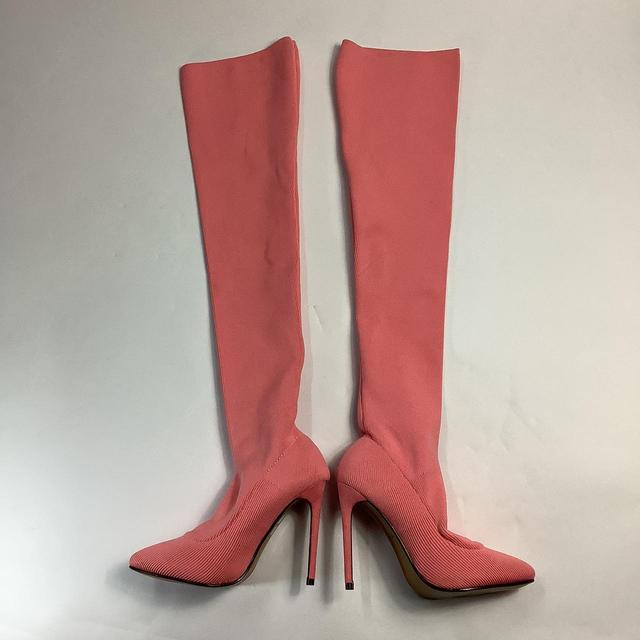 Women's Over the knee Boots - Pink - UK 4 on Productcaster.