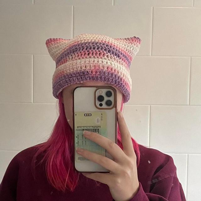 Handmade Women's Hat - Pink on Productcaster.