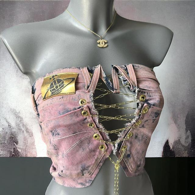 Vivienne Westwood Women's Corset - Gold/Pink - XS on Productcaster.