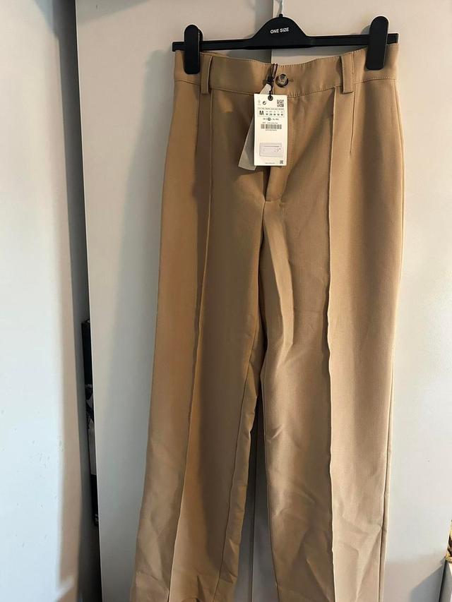 Zara Women's Trousers - Tan/Cream - M on Productcaster.