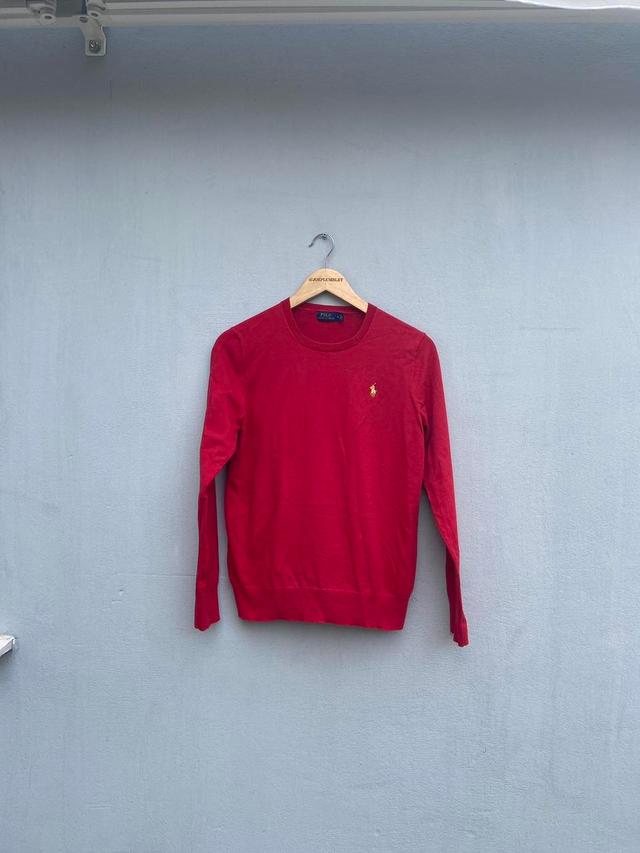 Ralph Lauren Women's Jumper - Red/Yellow - M on Productcaster.