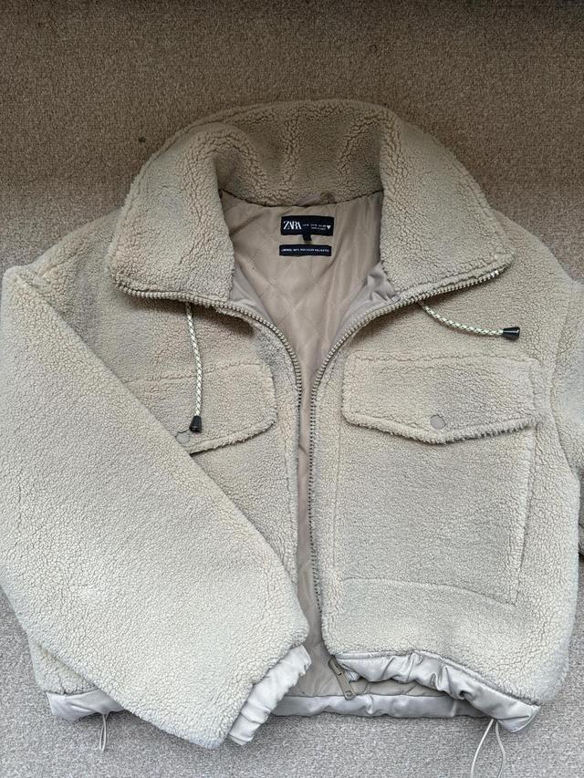 Zara Women's Bomber Jacket - Cream - S on Productcaster.