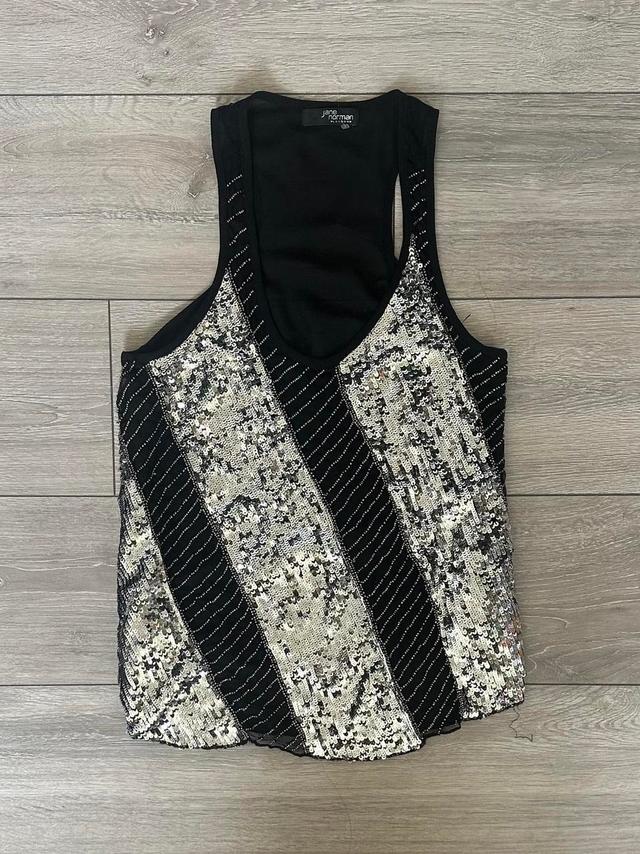 Jane Norman Women's Vest - Black/Silver - S on Productcaster.