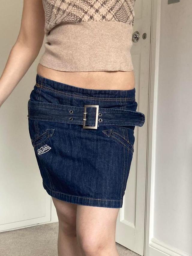 Von Dutch Women's Skirt - Navy/Silver - UK 10 on Productcaster.