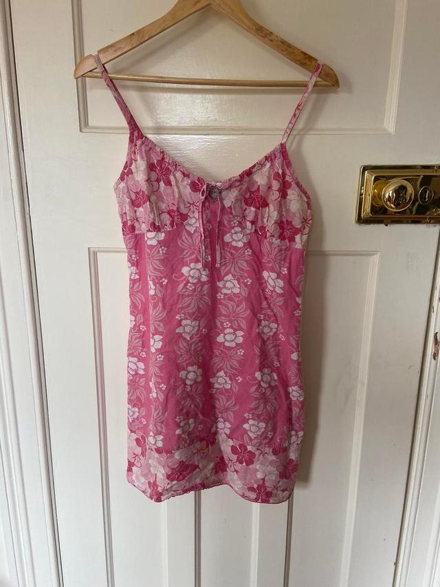 Topshop Women's Dress - Pink/White - 10 on Productcaster.