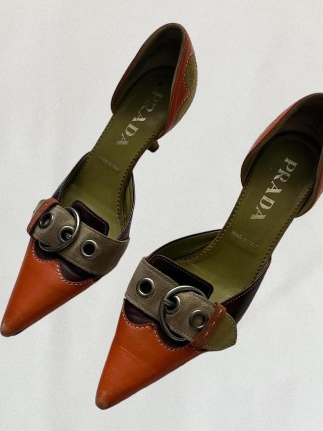 Prada Women's Courts - Orange/Brown - UK 4.5 on Productcaster.