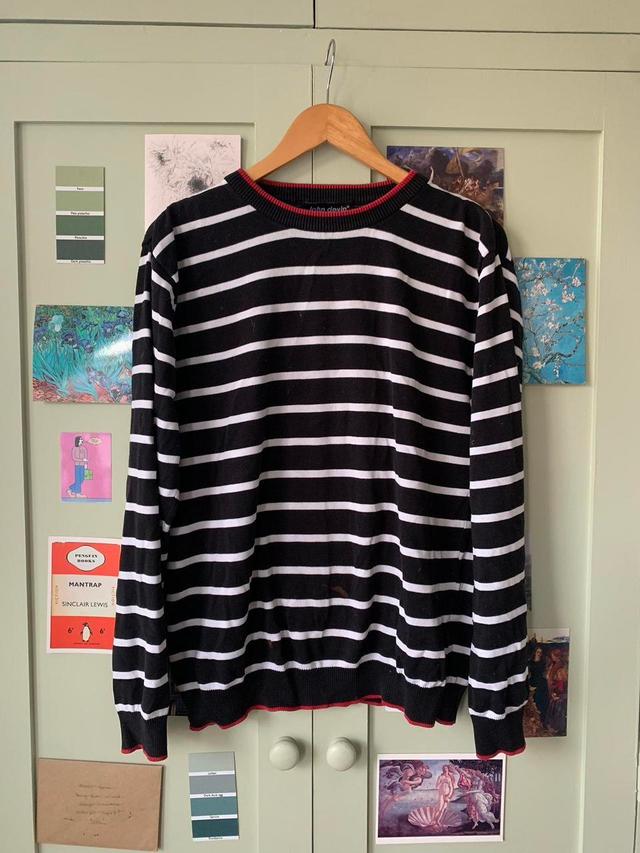 Men's Jumper - Black/White - M on Productcaster.