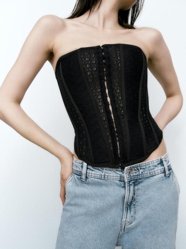 Zara Women's Corset - Black - 8 on Productcaster.